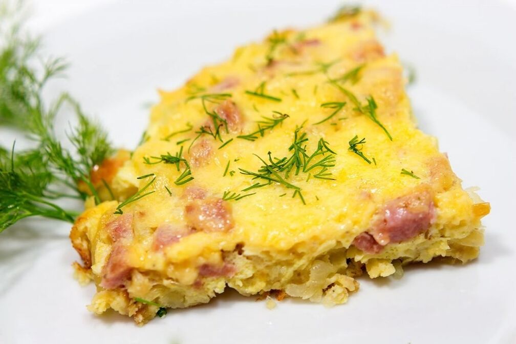 Ham omelet can be included in the daily Dukan Diet menu